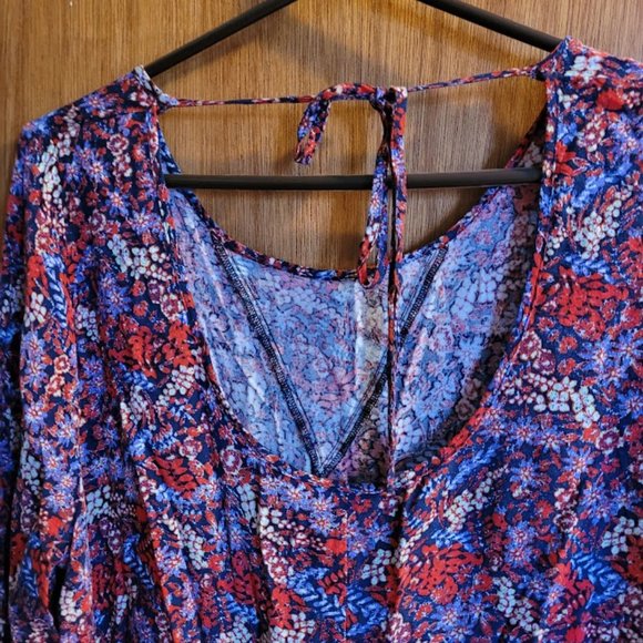 Modcloth Somedays Lovin floral boho tunic/babydoll shift dress size L - Picture 4 of 7
